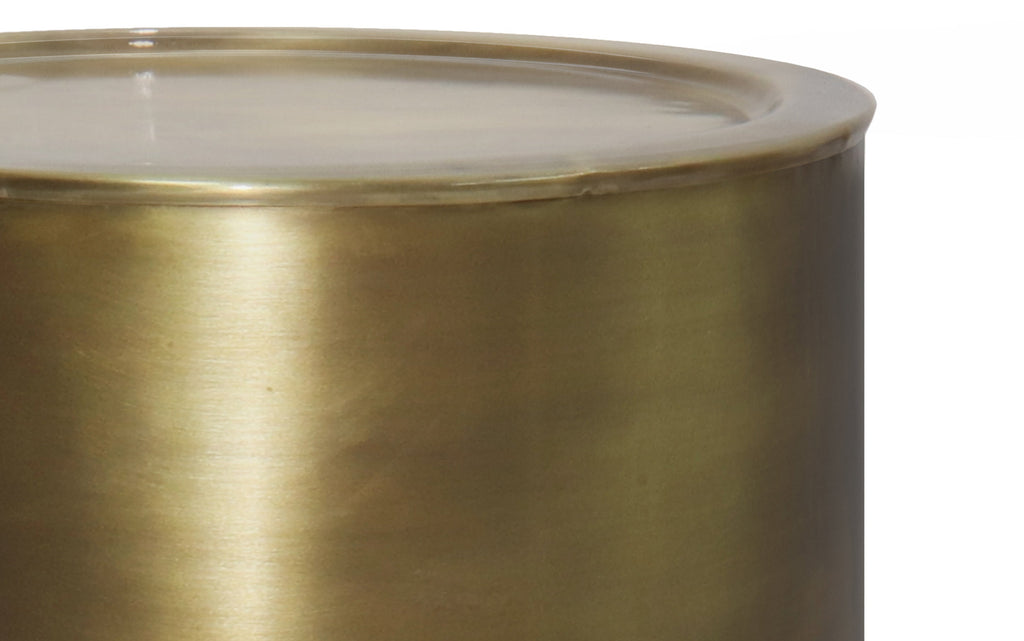 Corbin Metal Side Table in Antique Gold