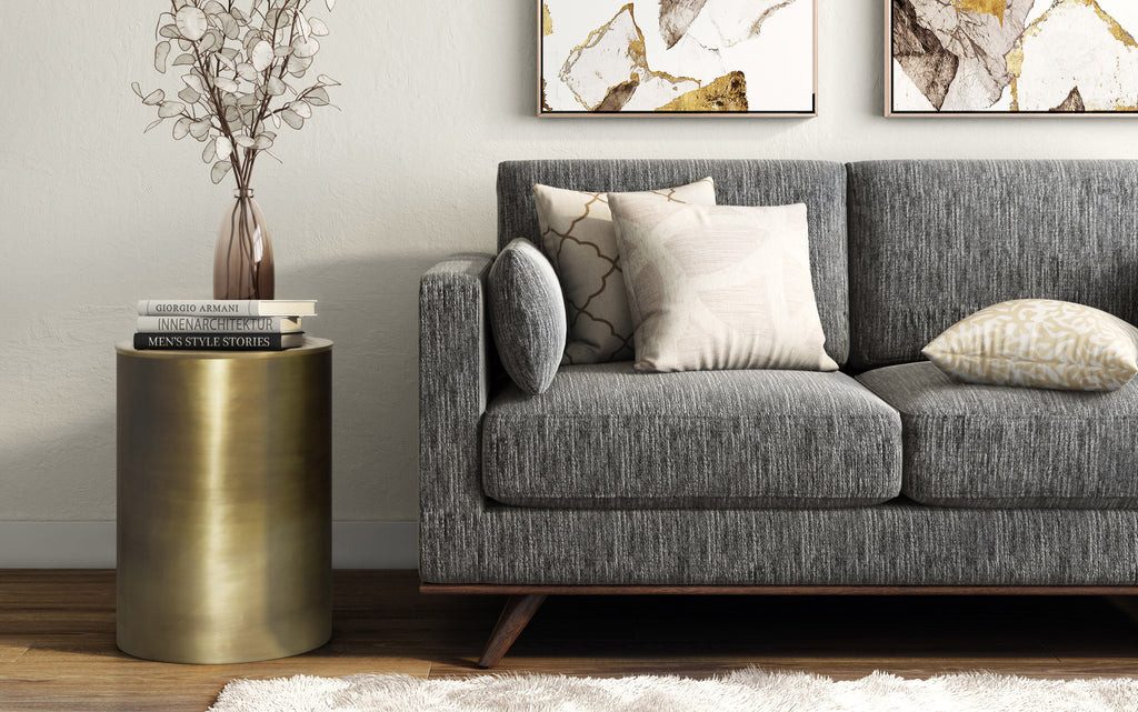 Corbin Metal Side Table in Antique Gold