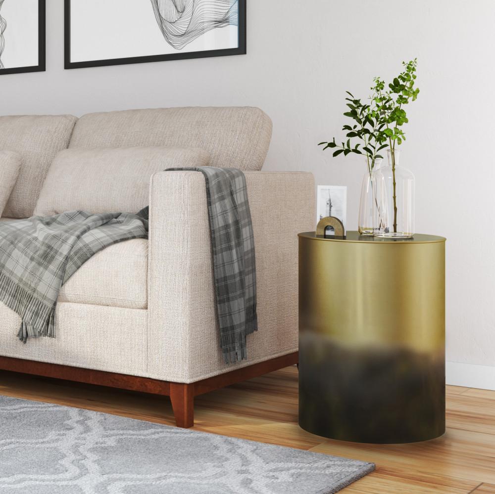 Curtis Metal Table in Black and Gold