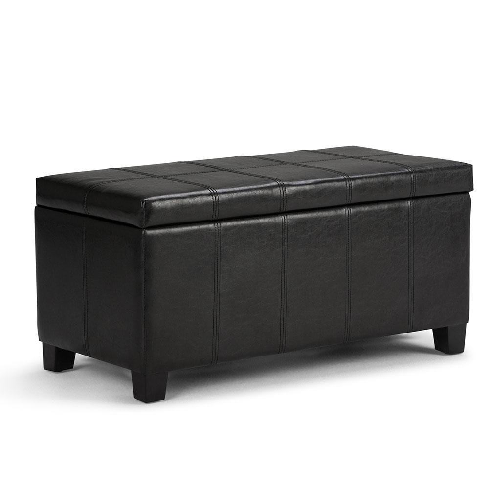 Dover Storage Ottoman in Vegan Leather