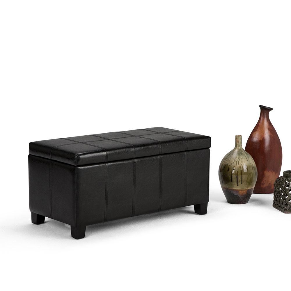 Dover Storage Ottoman in Vegan Leather