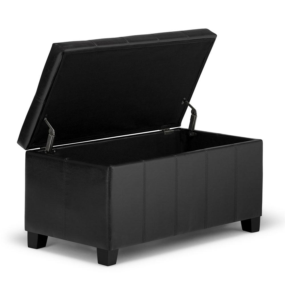 Dover Storage Ottoman in Vegan Leather