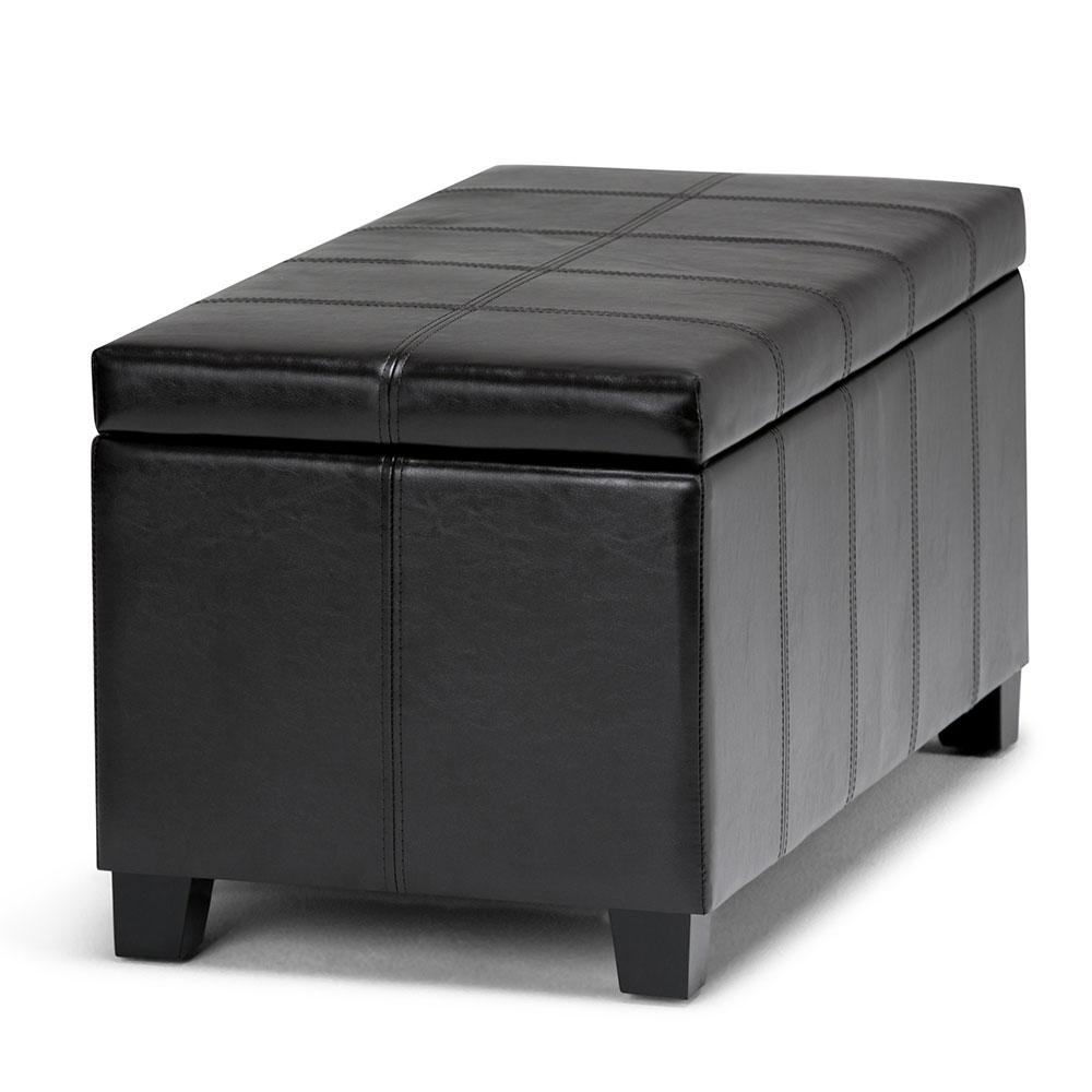 Dover Storage Ottoman in Vegan Leather