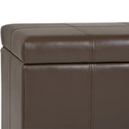 Dover Storage Ottoman in Vegan Leather