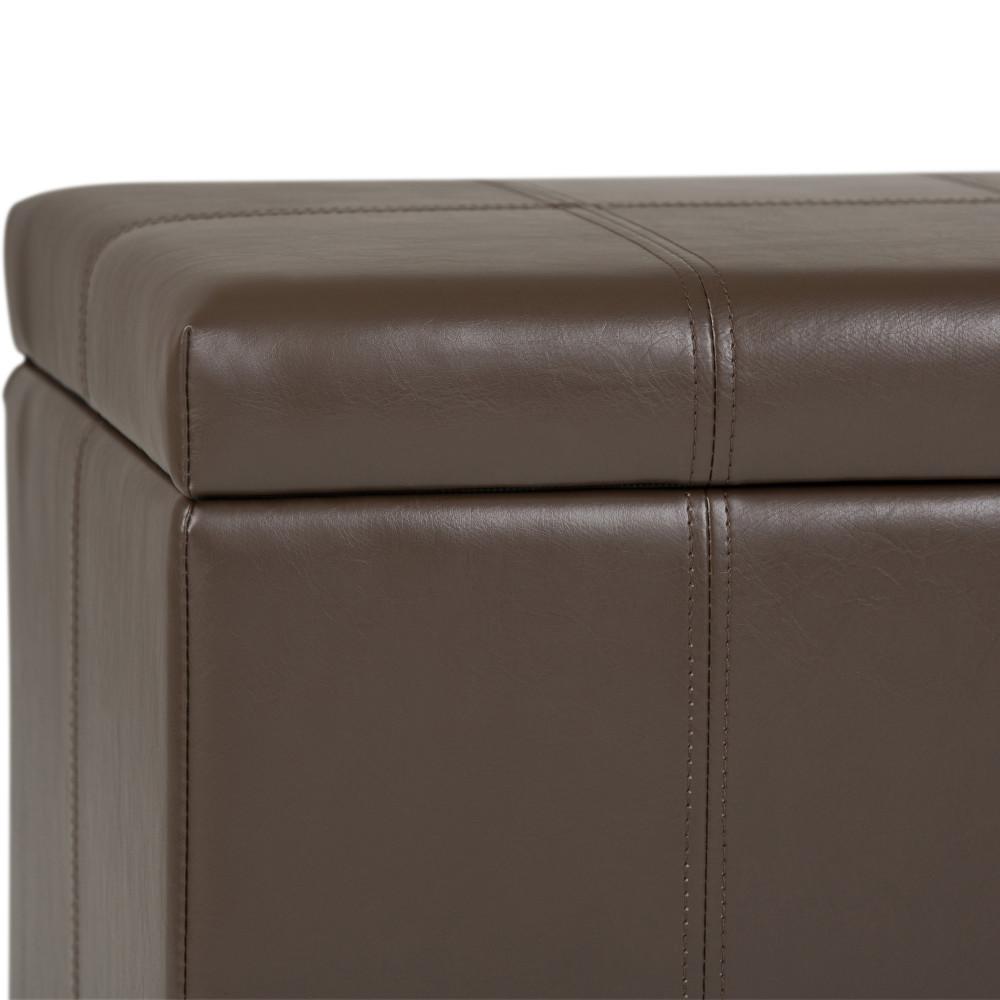 Dover Storage Ottoman in Vegan Leather