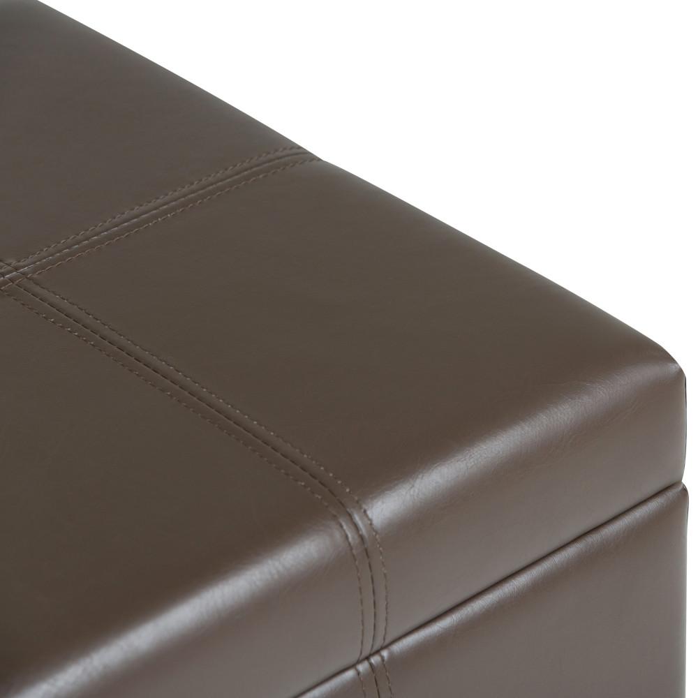 Dover Storage Ottoman in Vegan Leather