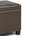 Dover Storage Ottoman in Vegan Leather