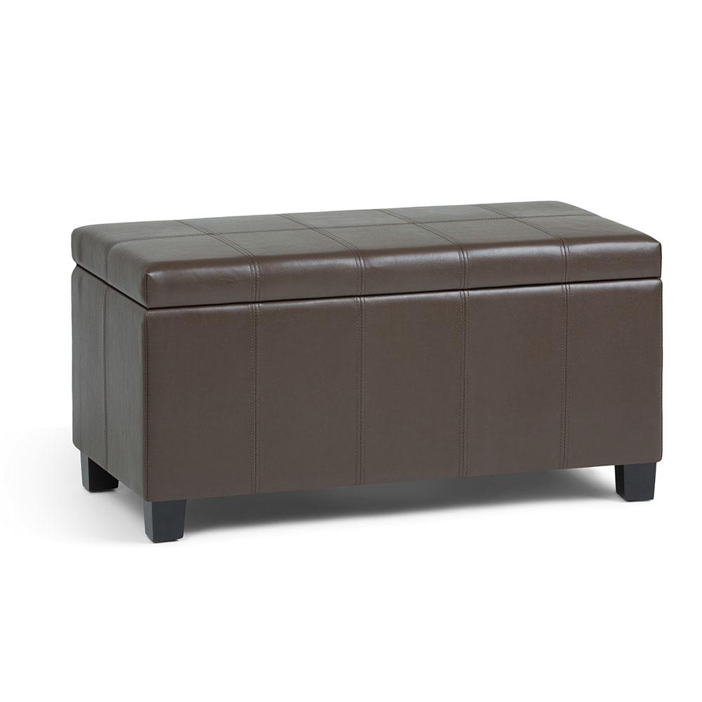 Dover Storage Ottoman in Vegan Leather