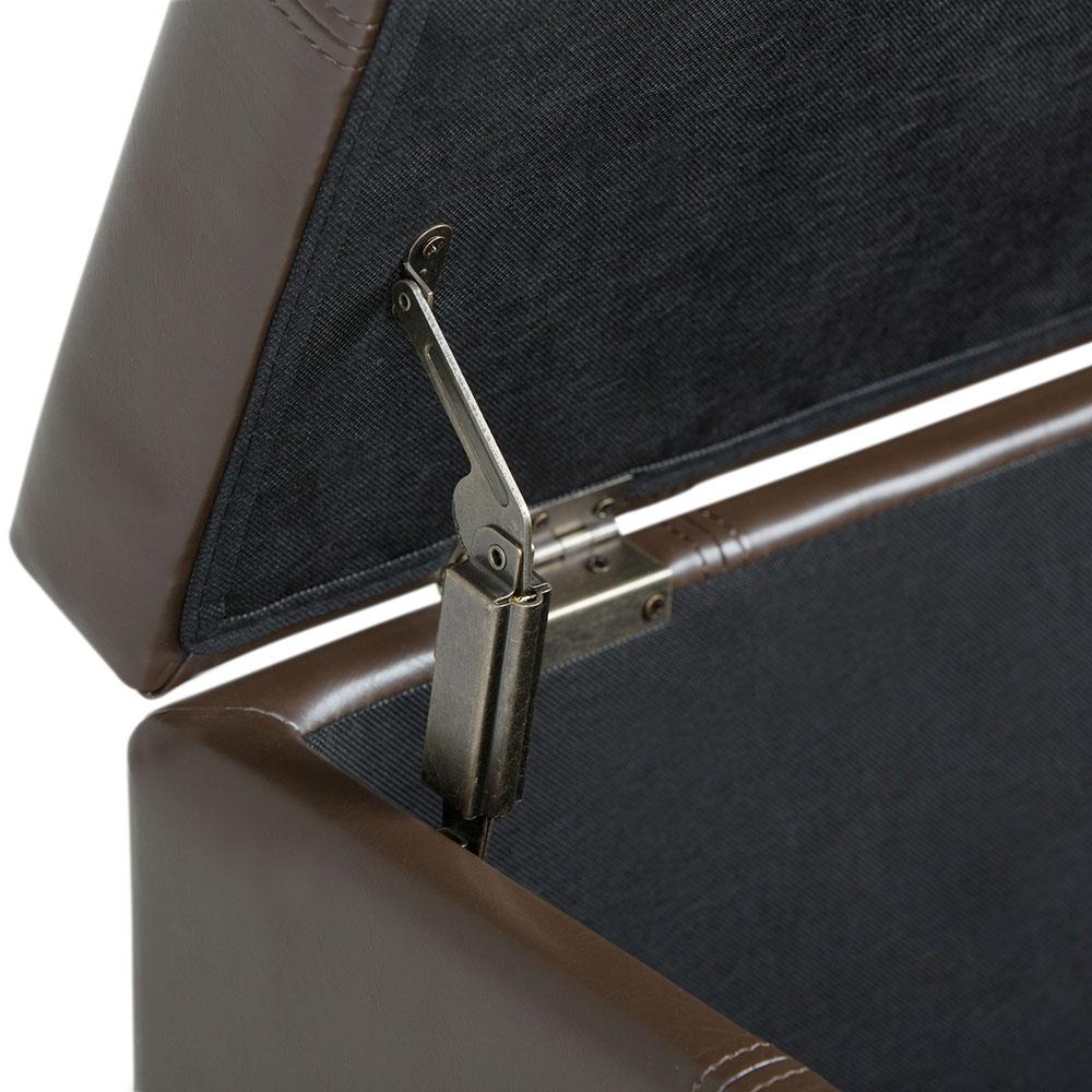 Dover Storage Ottoman in Vegan Leather