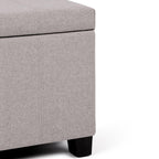 Dover Storage Ottoman in Linen
