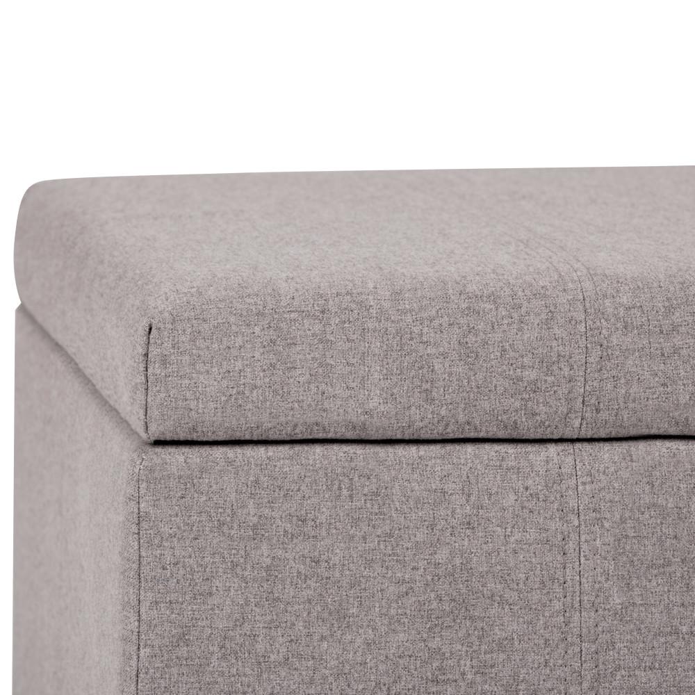 Dover Storage Ottoman in Linen