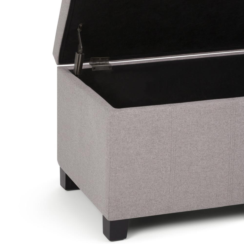 Dover Storage Ottoman in Linen