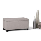 Dover Storage Ottoman in Linen