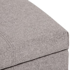 Dover Storage Ottoman in Linen