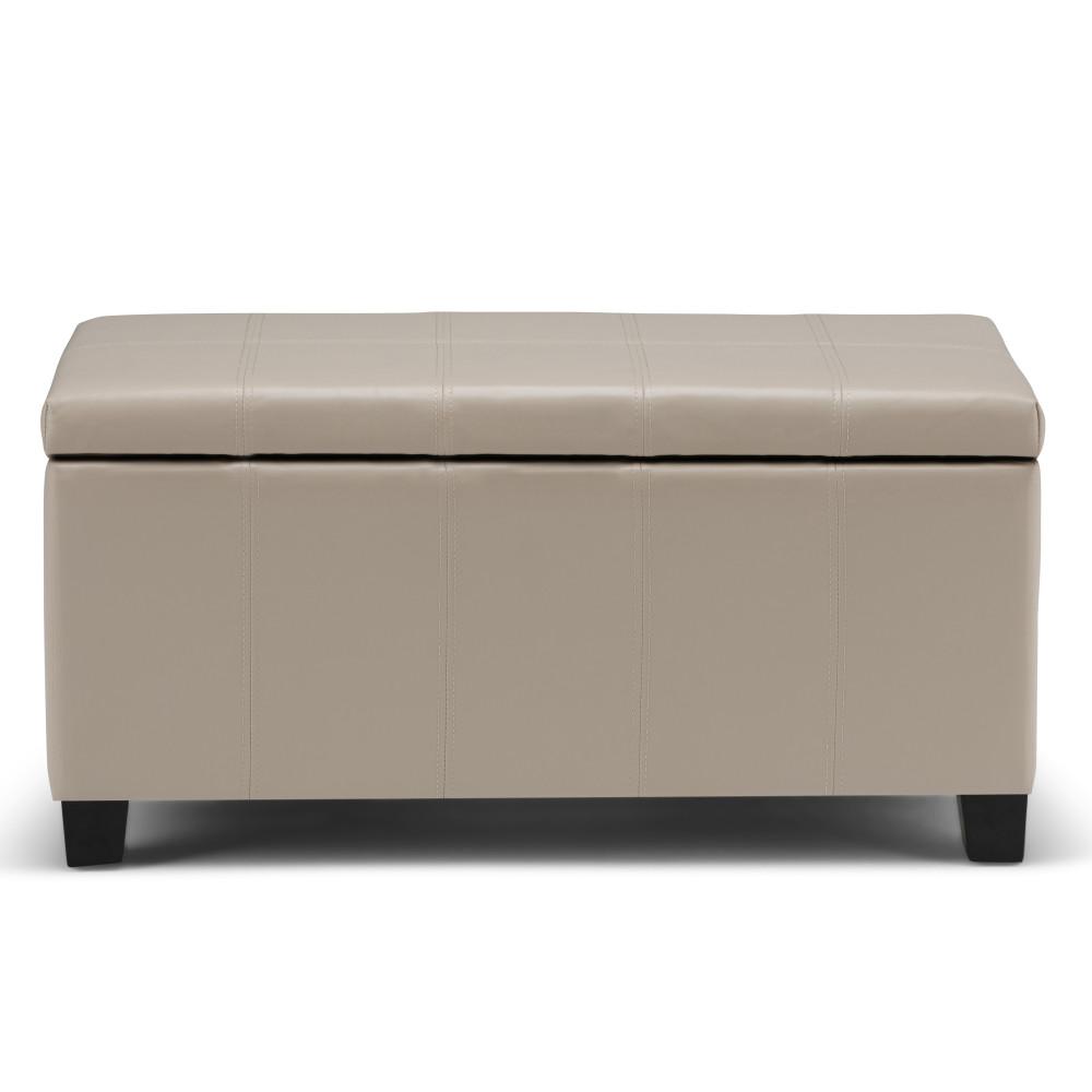 Dover Storage Ottoman in Vegan Leather