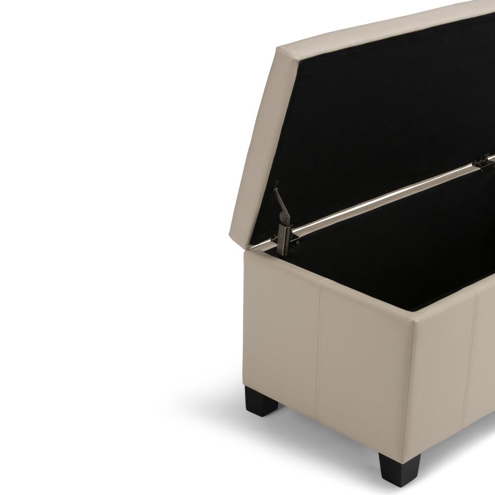 Dover Storage Ottoman in Vegan Leather