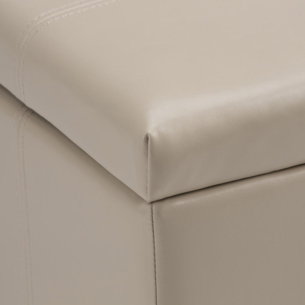 Dover Storage Ottoman in Vegan Leather