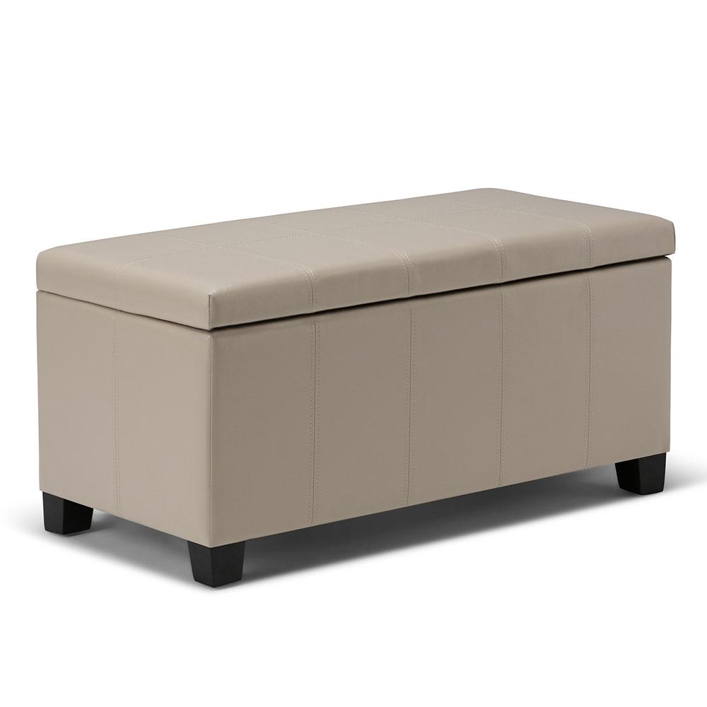 Dover Storage Ottoman in Vegan Leather