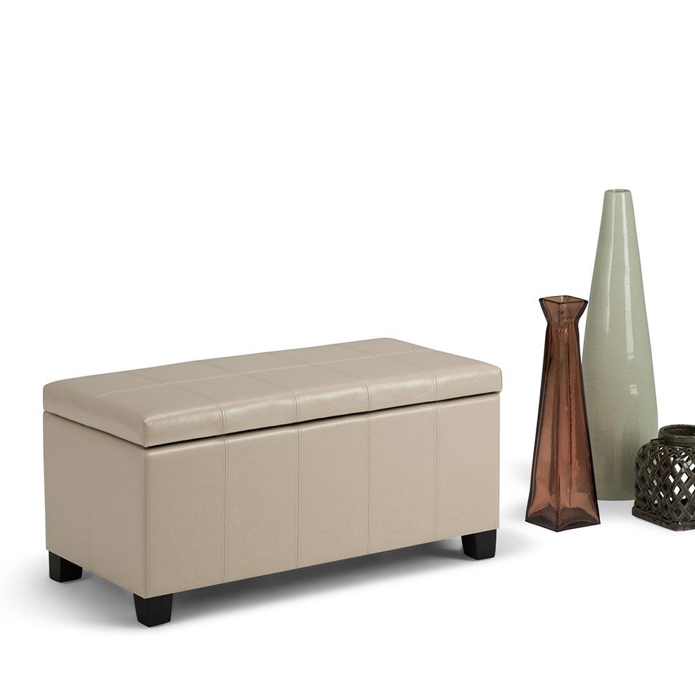 Dover Storage Ottoman in Vegan Leather