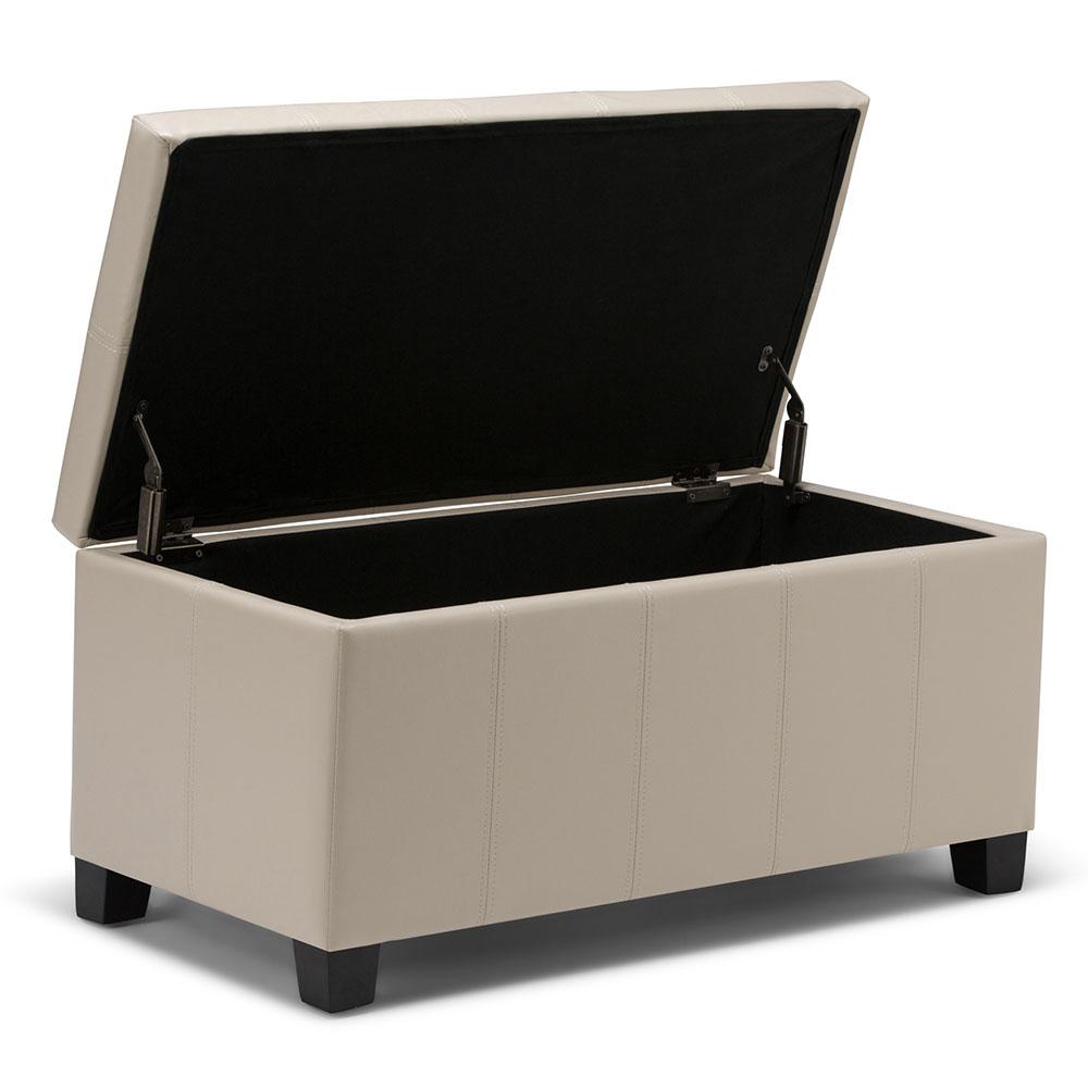Dover Storage Ottoman in Vegan Leather