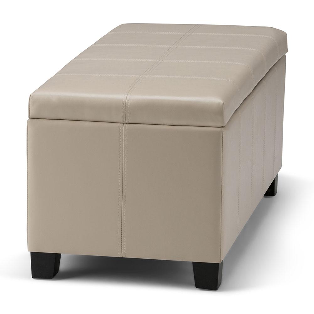 Dover Storage Ottoman in Vegan Leather