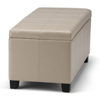 Dover Storage Ottoman in Vegan Leather