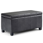 Dover Storage Ottoman in Distressed Vegan Leather