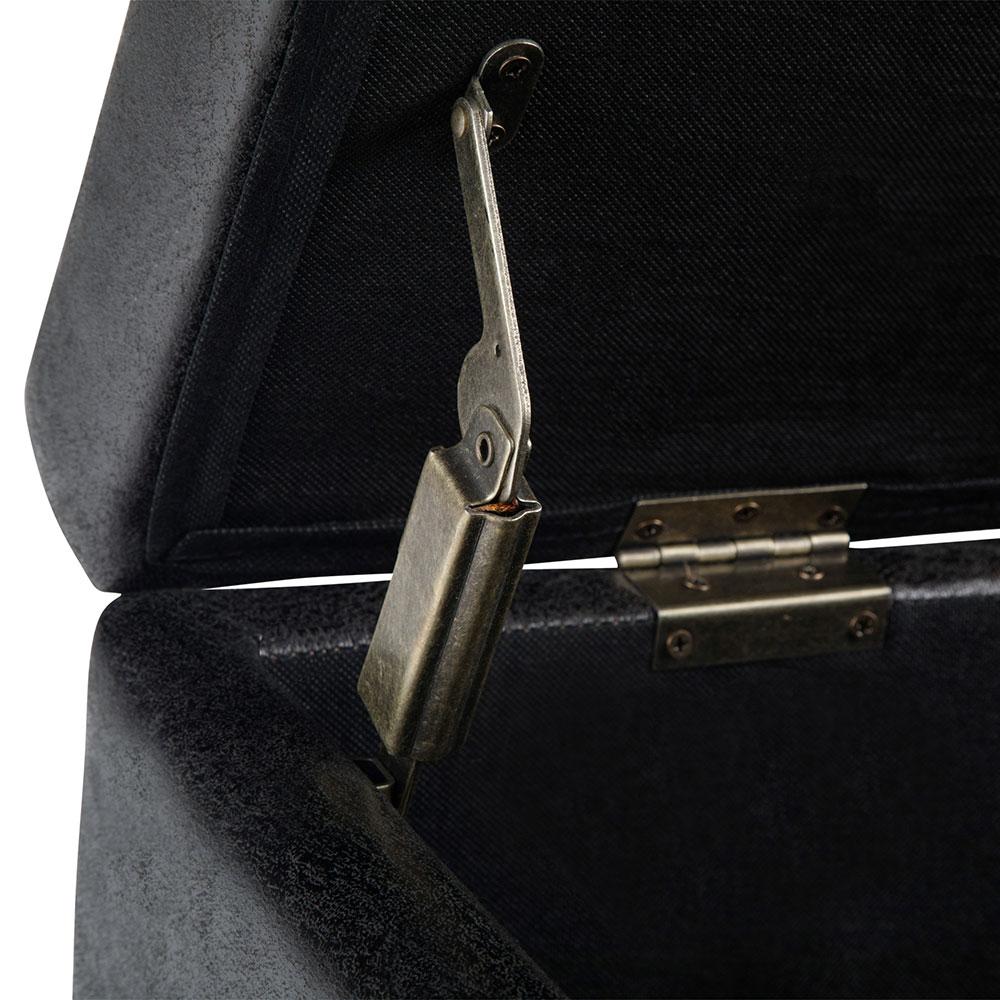 Dover Storage Ottoman in Distressed Vegan Leather