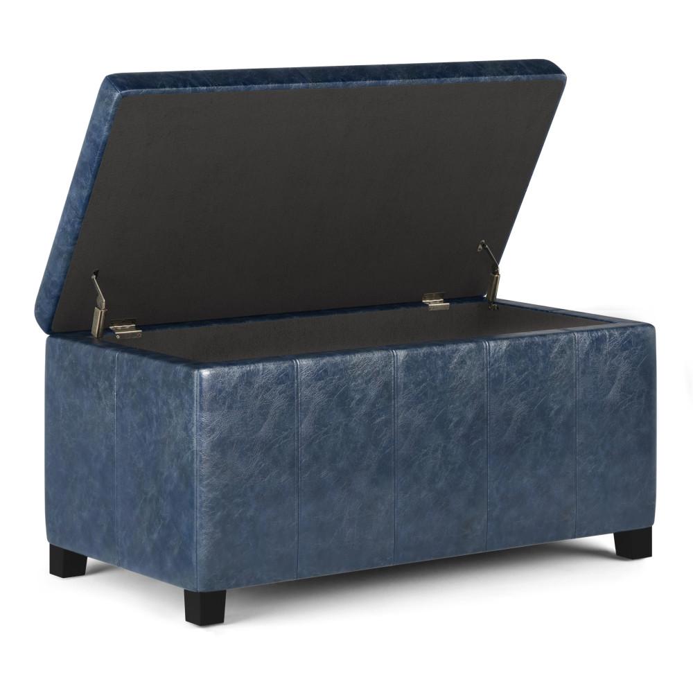 Dover Storage Ottoman in Vegan Leather