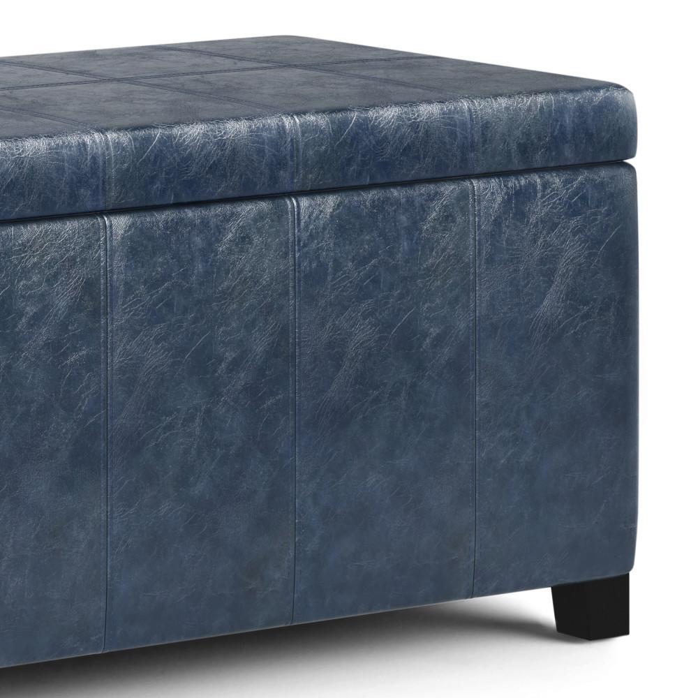 Dover Storage Ottoman in Vegan Leather