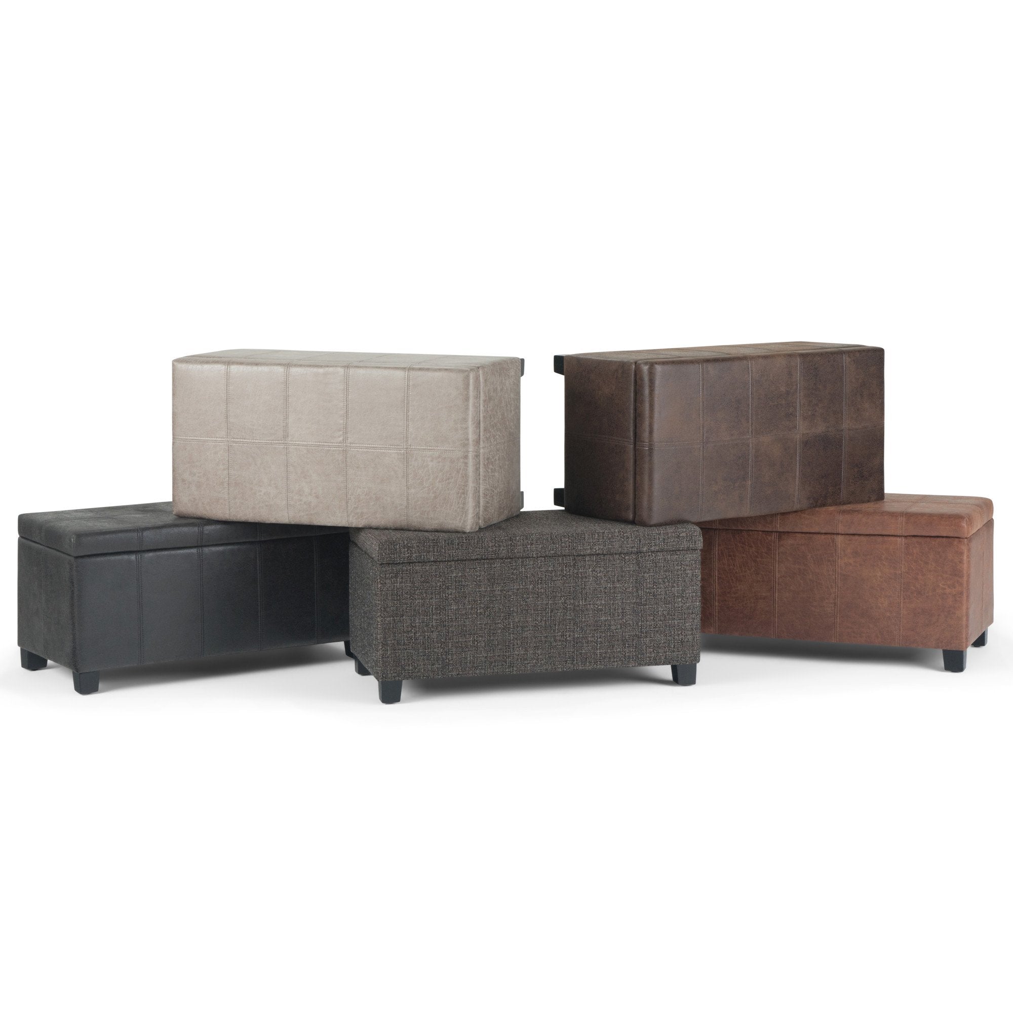Dover Storage Ottoman in Linen
