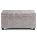 Dover Storage Ottoman in Distressed Vegan Leather