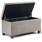 Dover Storage Ottoman in Distressed Vegan Leather