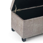 Dover Storage Ottoman in Distressed Vegan Leather