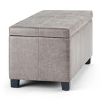 Dover Storage Ottoman in Distressed Vegan Leather