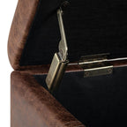 Dover Storage Ottoman in Distressed Vegan Leather