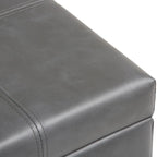 Dover Storage Ottoman in Vegan Leather