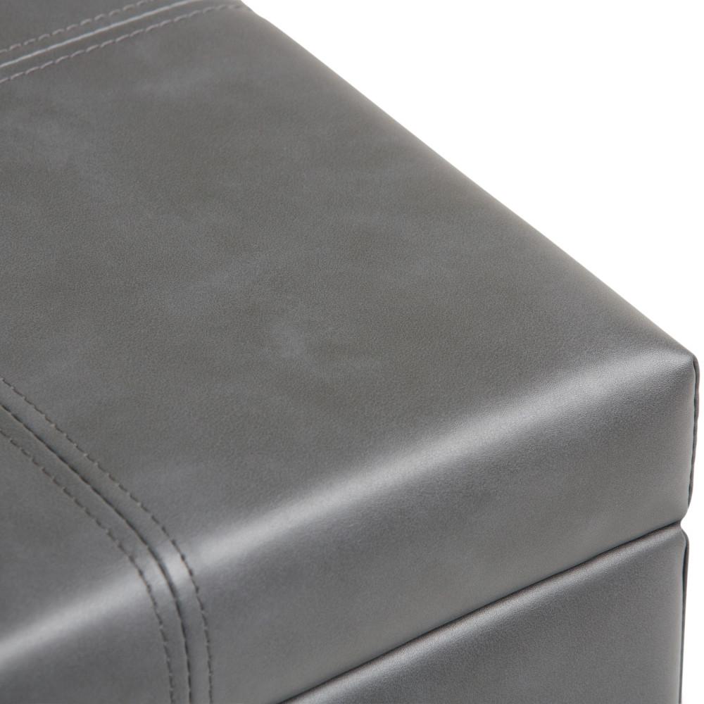 Dover Storage Ottoman in Vegan Leather