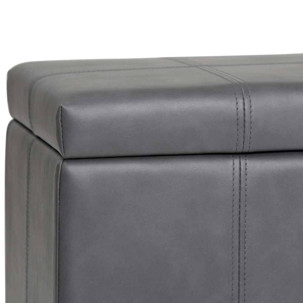 Dover Storage Ottoman in Vegan Leather
