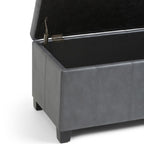 Dover Storage Ottoman in Vegan Leather