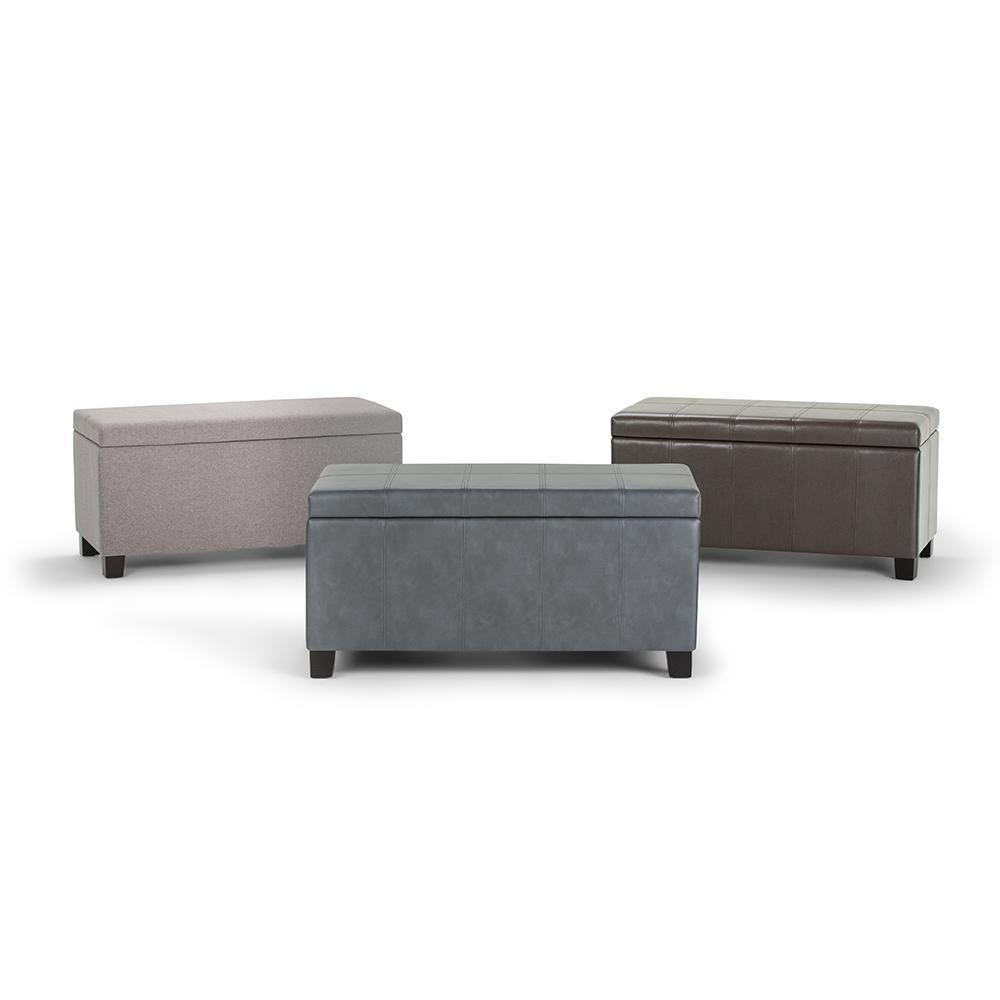 Dover Storage Ottoman in Vegan Leather