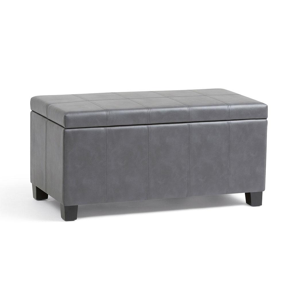 Dover Storage Ottoman in Vegan Leather
