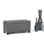 Dover Storage Ottoman in Vegan Leather