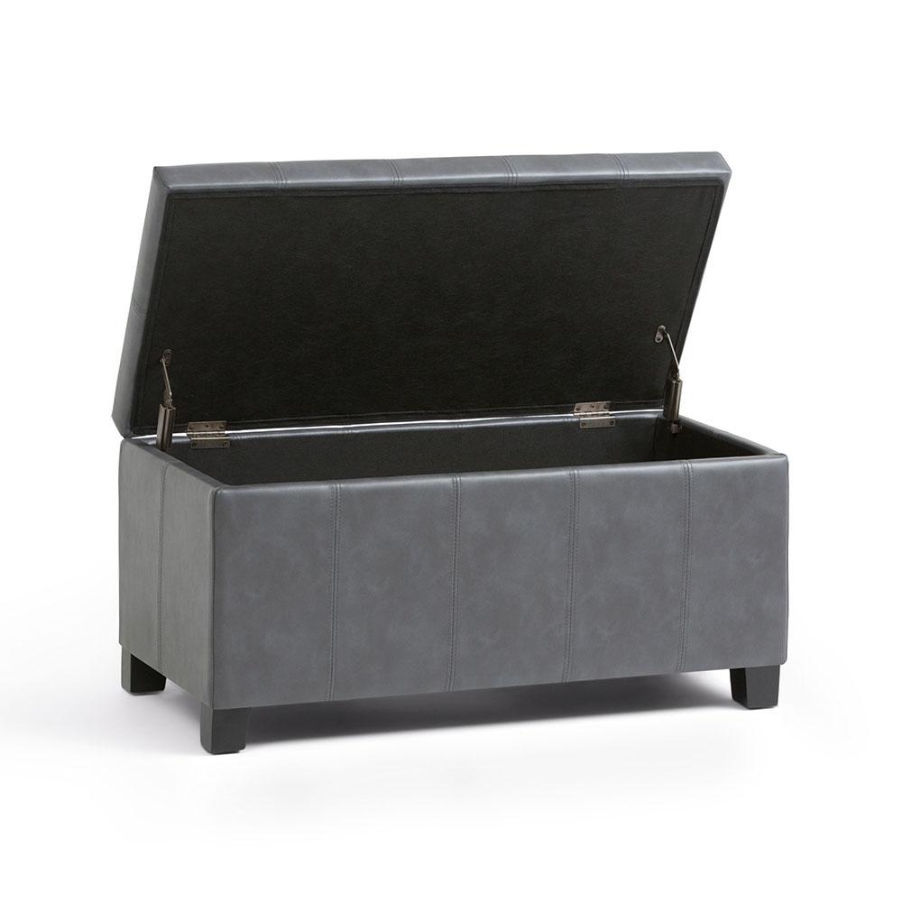 Dover Storage Ottoman in Vegan Leather