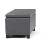 Dover Storage Ottoman in Vegan Leather