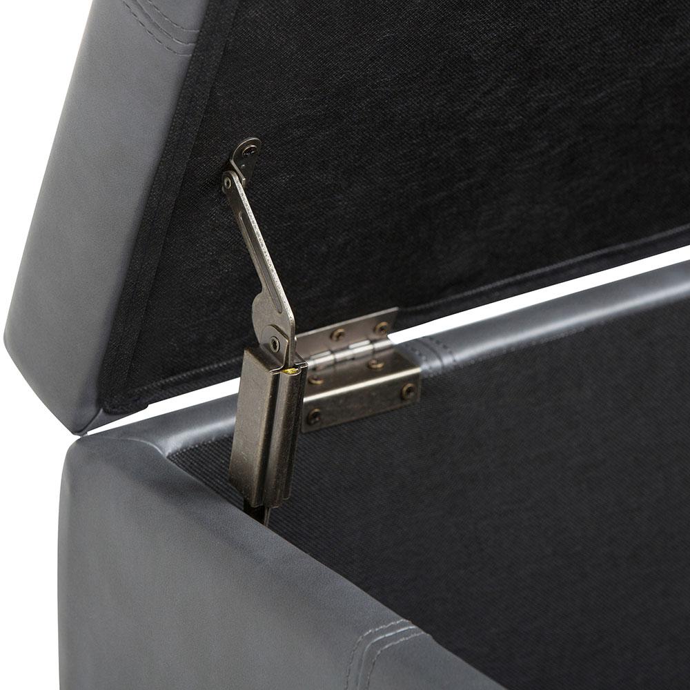 Dover Storage Ottoman in Vegan Leather