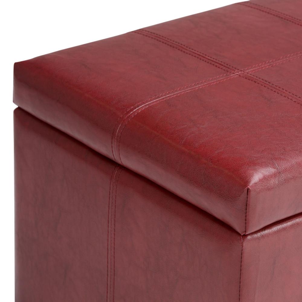 Dover Storage Ottoman in Vegan Leather
