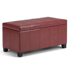 Dover Storage Ottoman in Vegan Leather