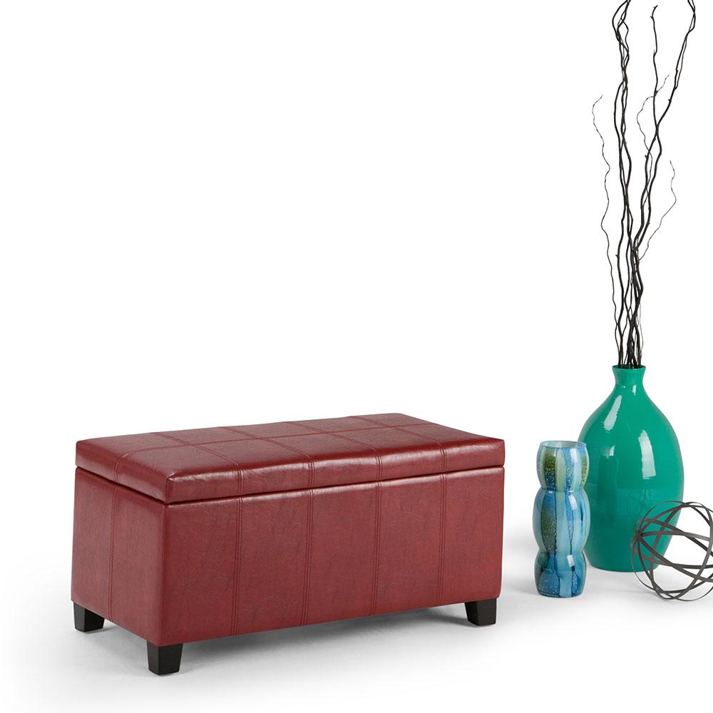 Dover Storage Ottoman in Vegan Leather