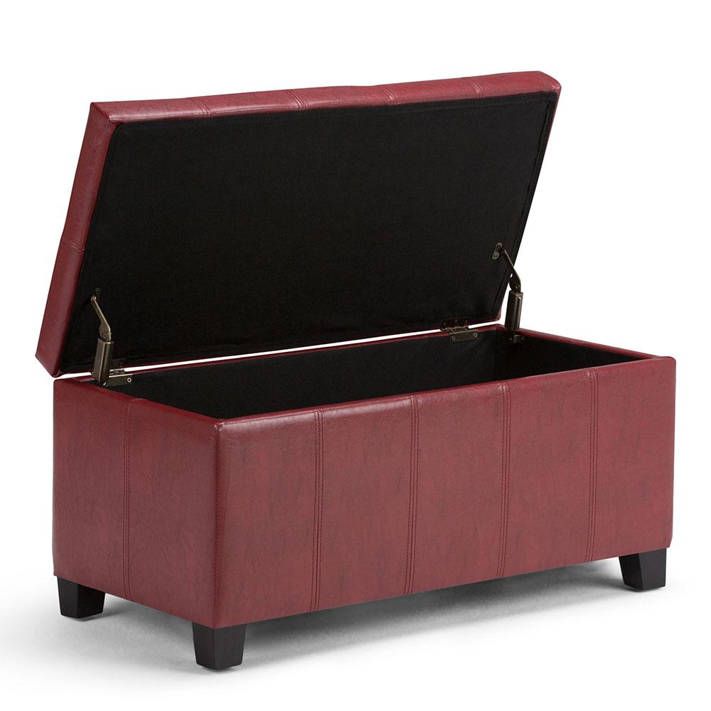 Dover Storage Ottoman in Vegan Leather